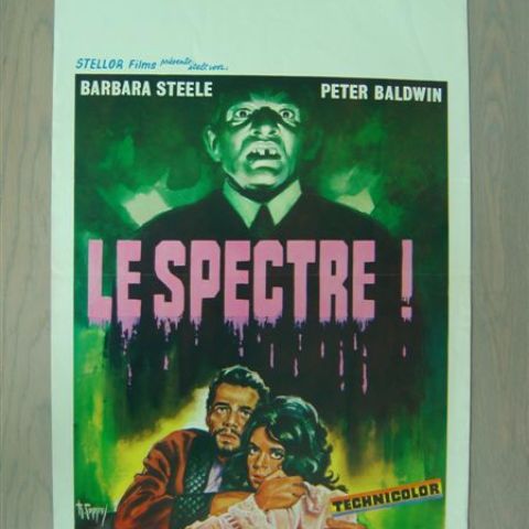 'Le spectre' (Barbare Steele) Belgian affichette